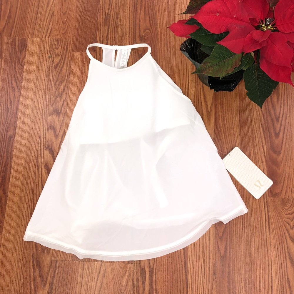 Lululemon white free spirit halter/tank